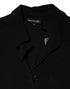 Emporio Armani Black Viscose Blend Shirt Style Belted Dress